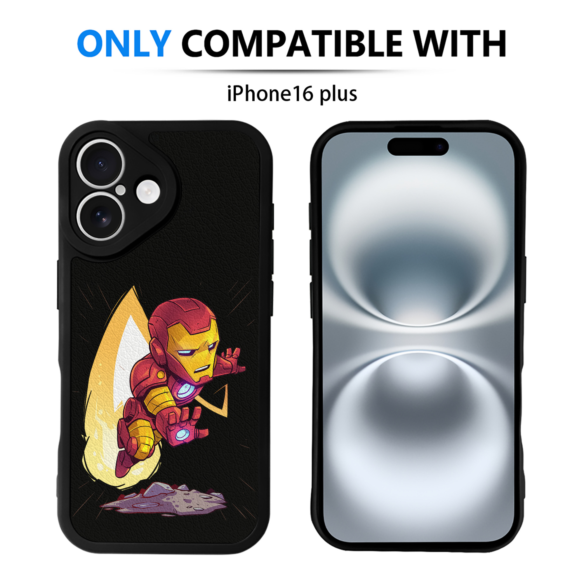 （画像用） アベンジャーズ The Avengers 【iPhone 16シリーズ対応】シリコンスマホケース（レザー調） 材質：シリコン
